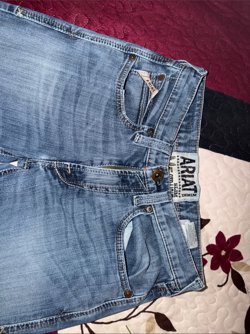 Ariat Women's Boot Cut Jeans in Light Blue Wash